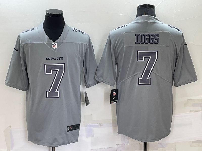 Men Dallas Cowboys 7 Diggs Grey 2022 Nike Limited Vapor Untouchable NFL Jerseys